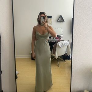 green cutout hello molly maxi dress